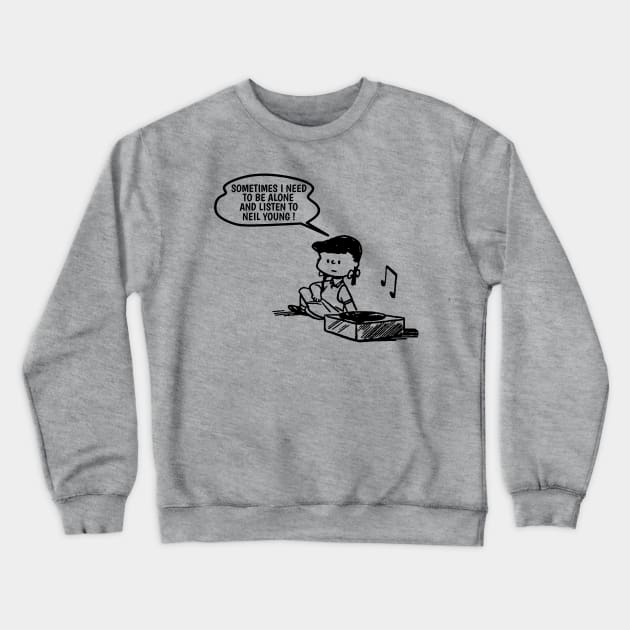 Neil Young // Need To Listen Crewneck Sweatshirt by Mother's Pray